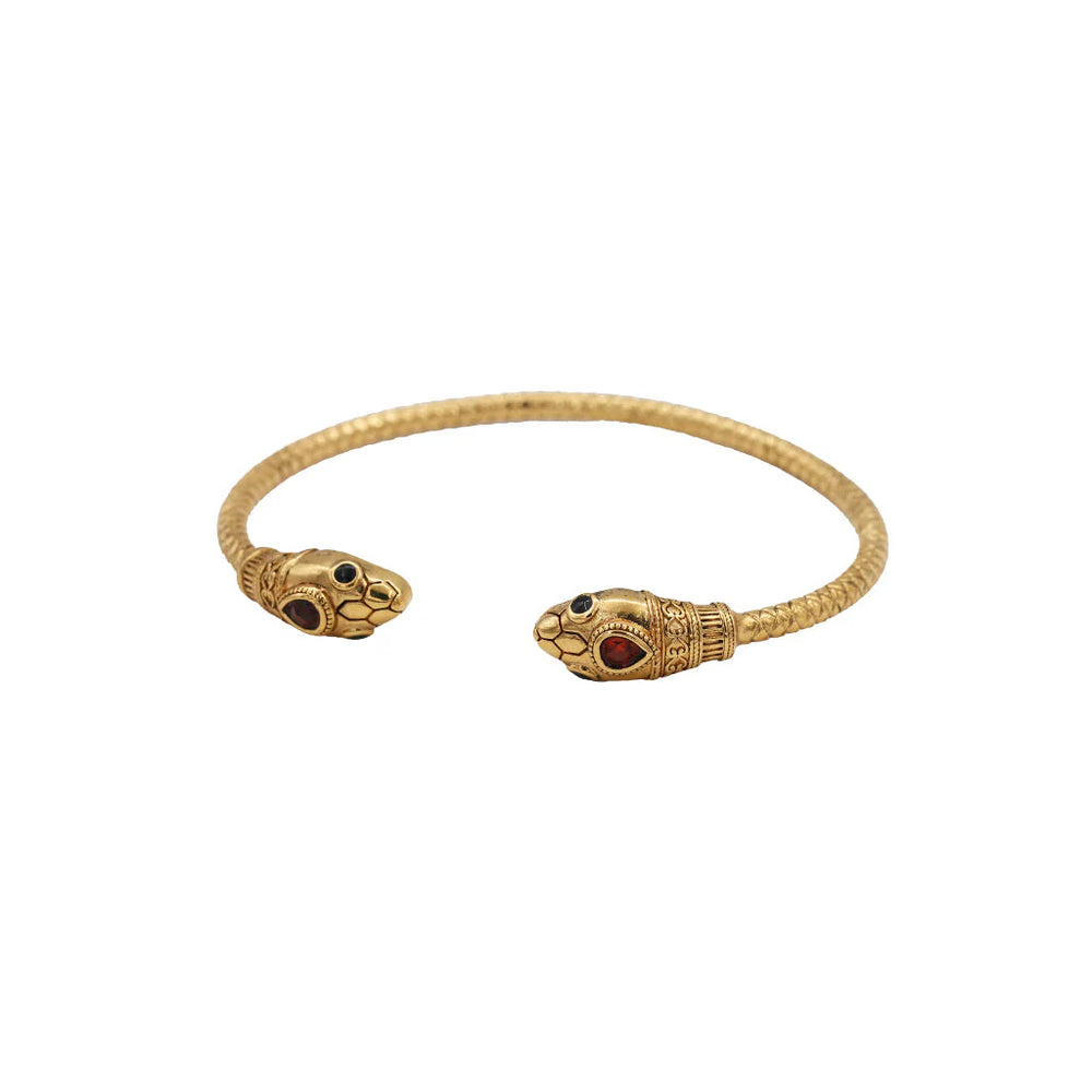 Bracelet Sissi Double Tête Grenat