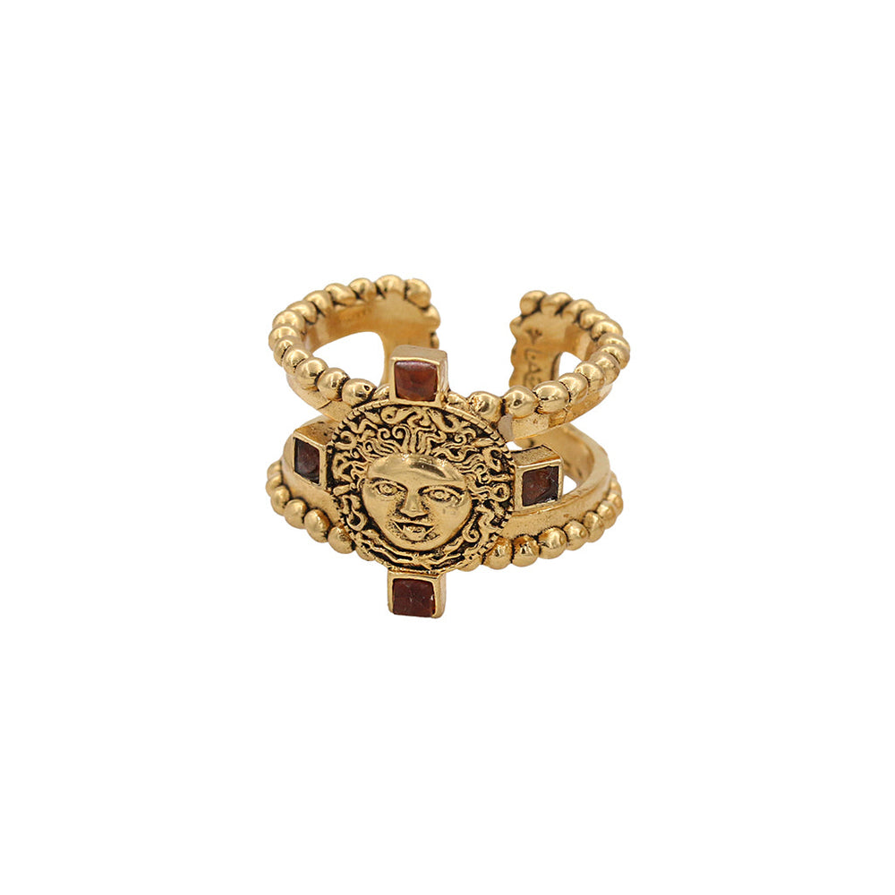 Bague Médusa Tête Hessonite